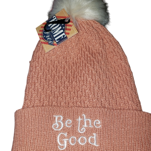 Home Free Accessories - New Rust Color Home Free Knitted Beanie With Pompom on top